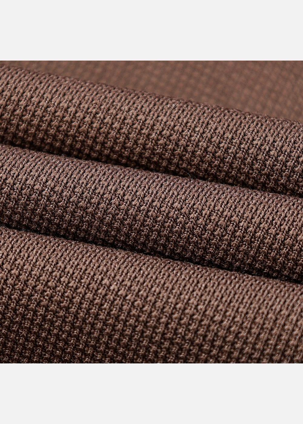 Áo Thun Waffle Co Giãn Seventy Seven 42 Nâu Đậm - YaMe.vn