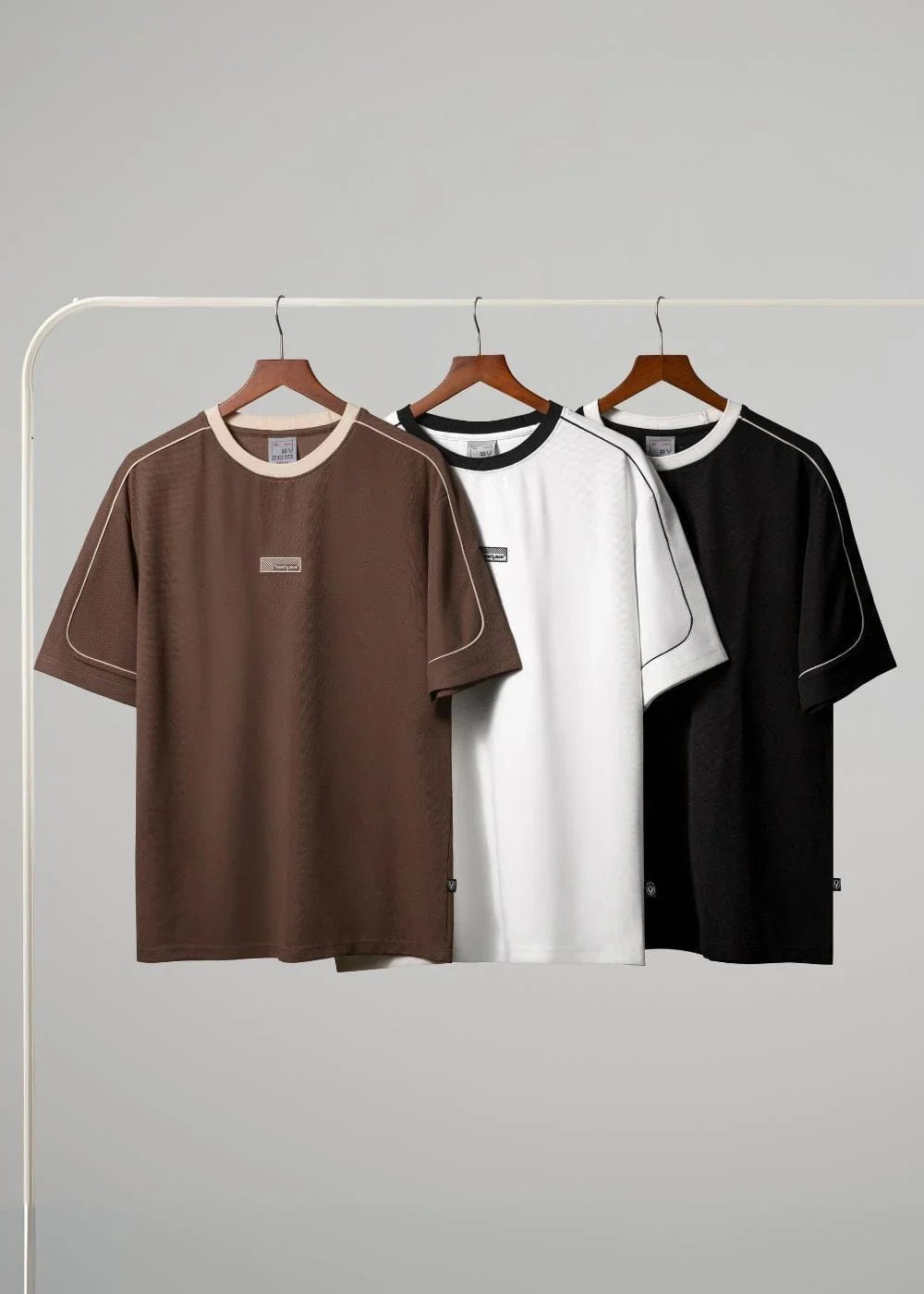 Áo Thun Waffle Co Giãn Seventy Seven 42 Nâu Đậm - YaMe.vn