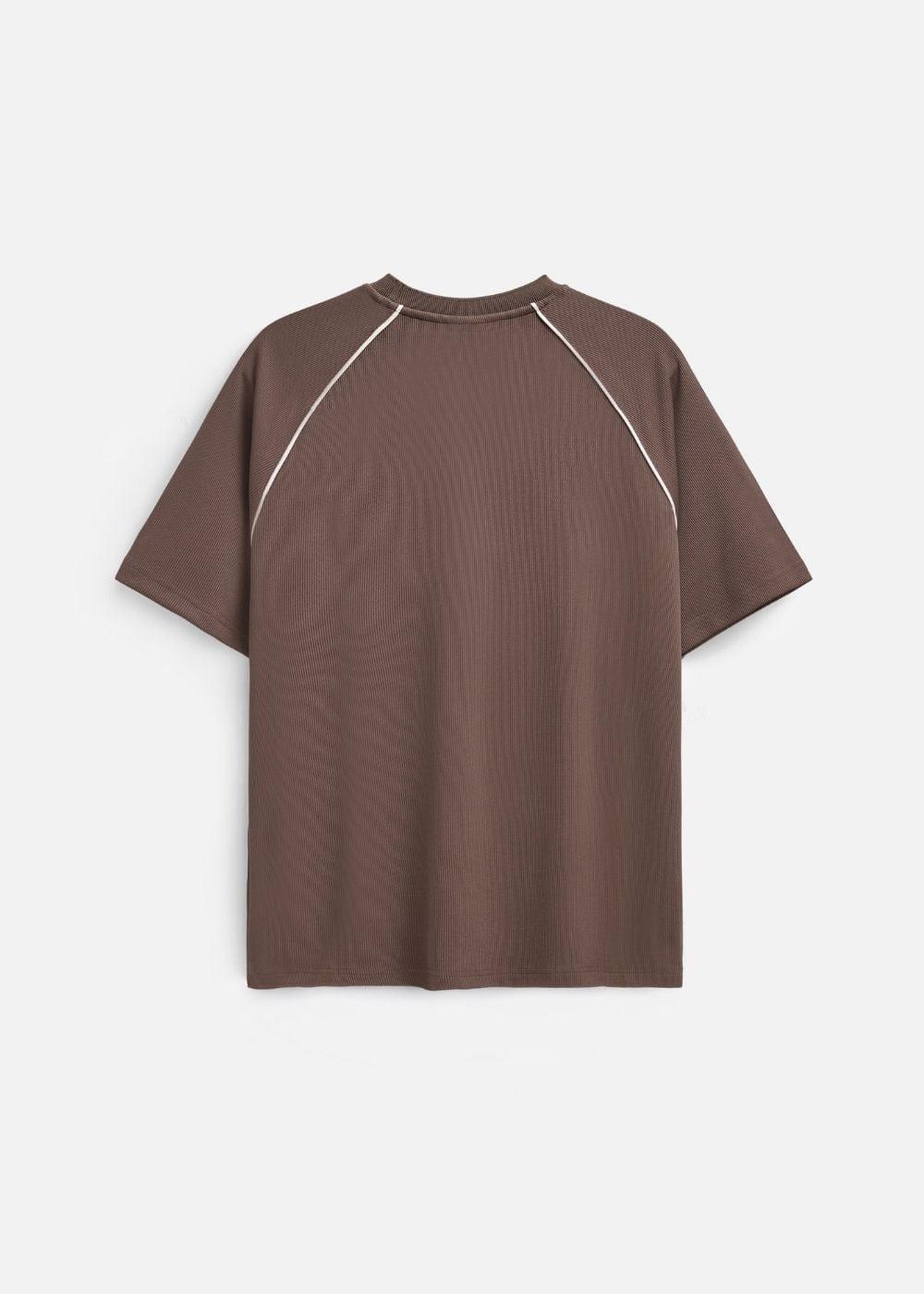 Áo Thun Ribbing Mềm Mại Bền Bỉ Seventy Seven 43 Nâu - YaMe.vn