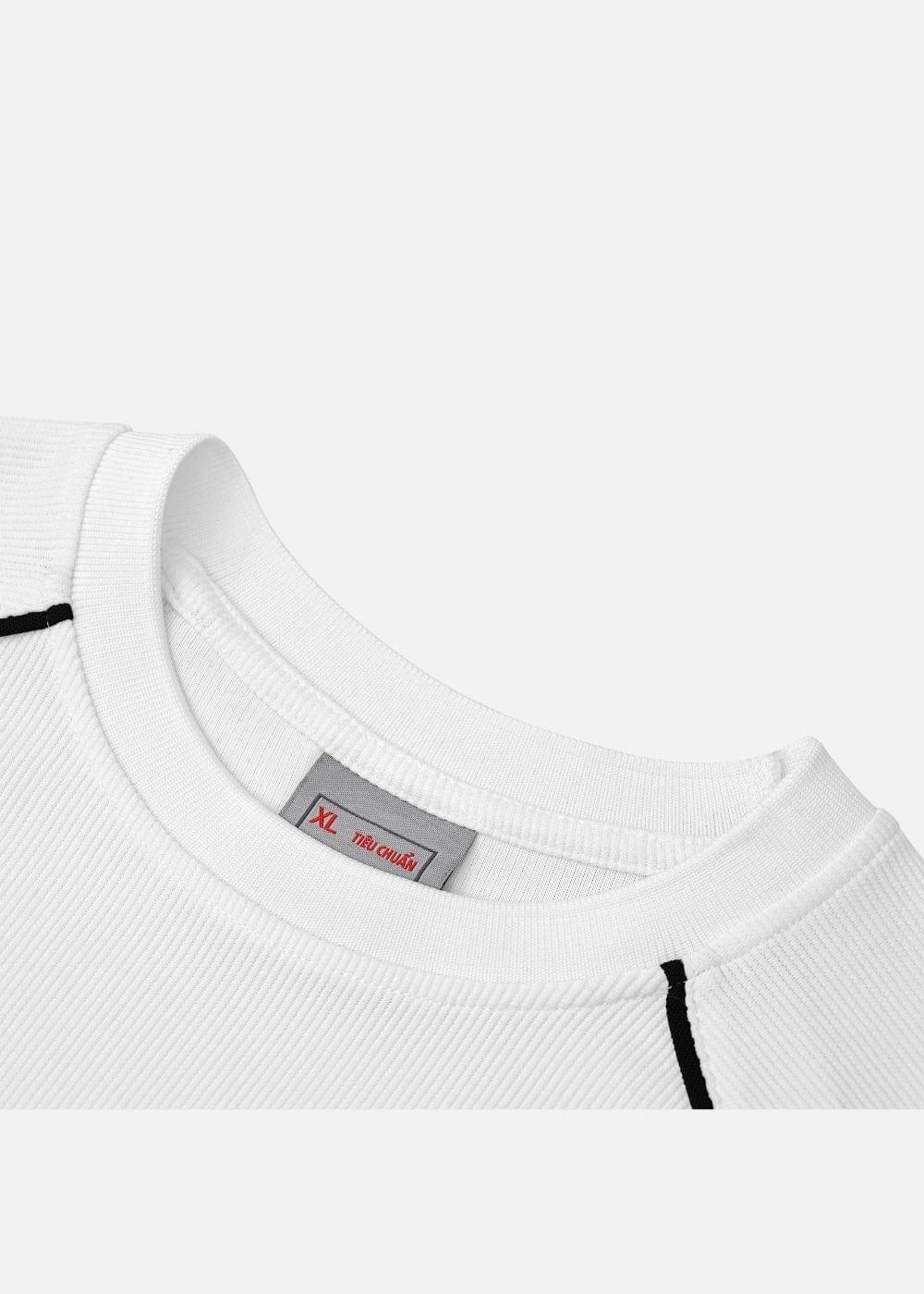 Áo Thun Ribbing Mềm Mại Bền Bỉ Seventy Seven 43 Trắng - YaMe.vn