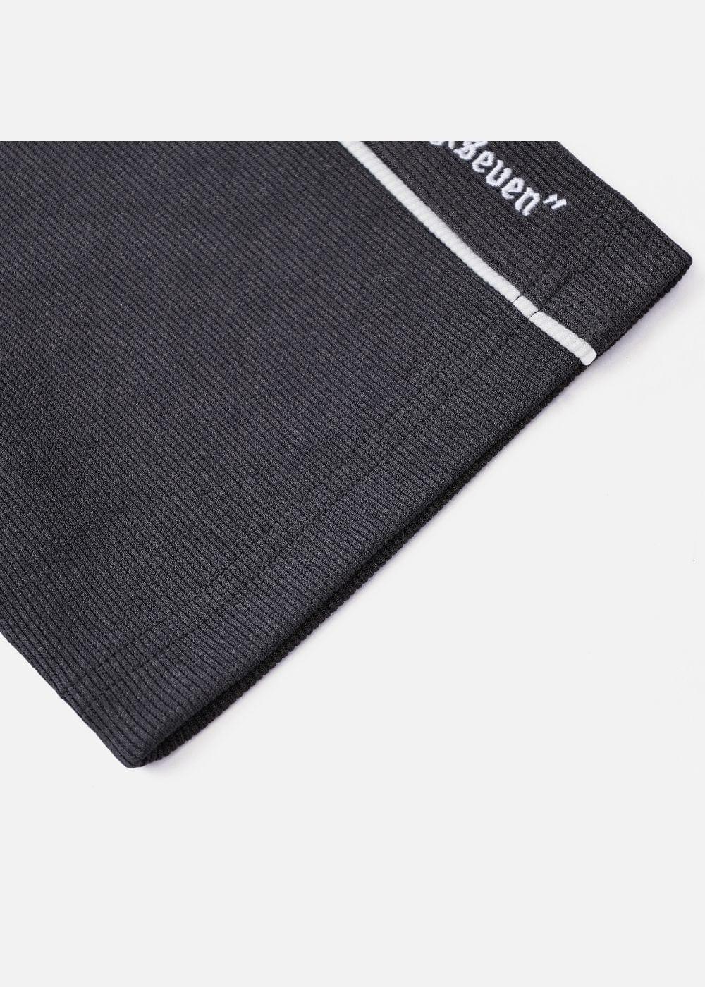 Áo Thun Tay Ngắn Waffle Co Giãn Seventy Seven 44 Xám Đậm - YaMe.vn