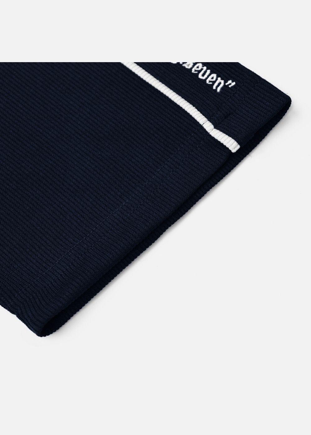 Áo Thun Tay Ngắn Waffle Co Giãn Seventy Seven 44 Xanh Dương Đậm - YaMe.vn