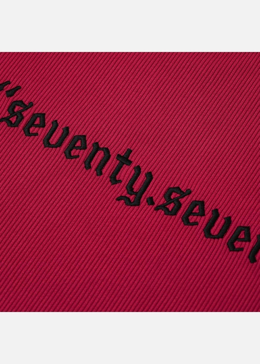 Áo Thun Tay Ngắn Vải Ribbing Co Giãn Seventy Seven 45 Đỏ Đậm - YaMe.vn