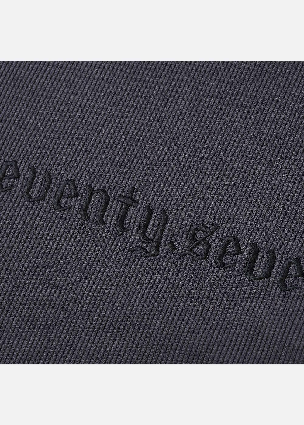 Áo Thun Tay Ngắn Vải Ribbing Co Giãn Seventy Seven 45 Xám Đậm - YaMe.vn