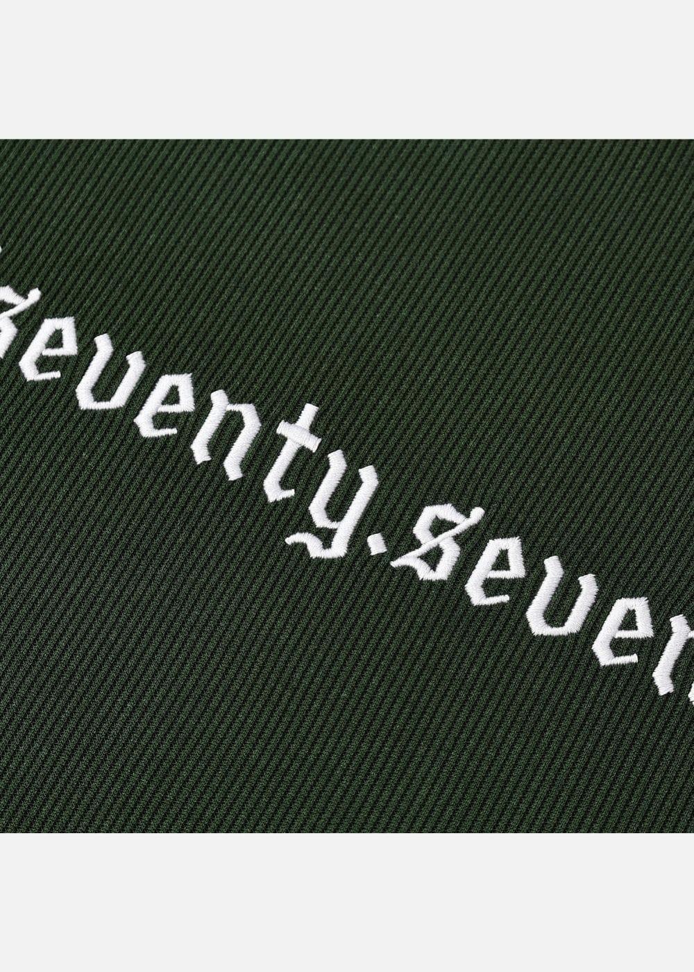 Áo Thun Tay Ngắn Vải Ribbing Co Giãn Seventy Seven 45 Xanh Lá Đậm - YaMe.vn