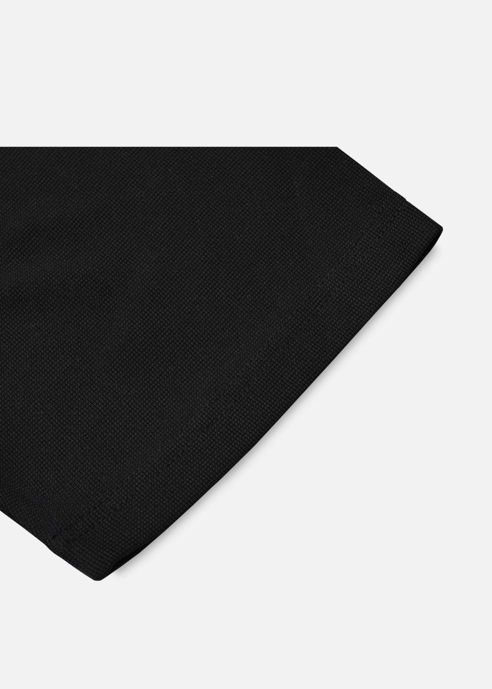 Áo Thun Waffle Line Art Co Giãn Seventy Seven 46 Đen - YaMe.vn