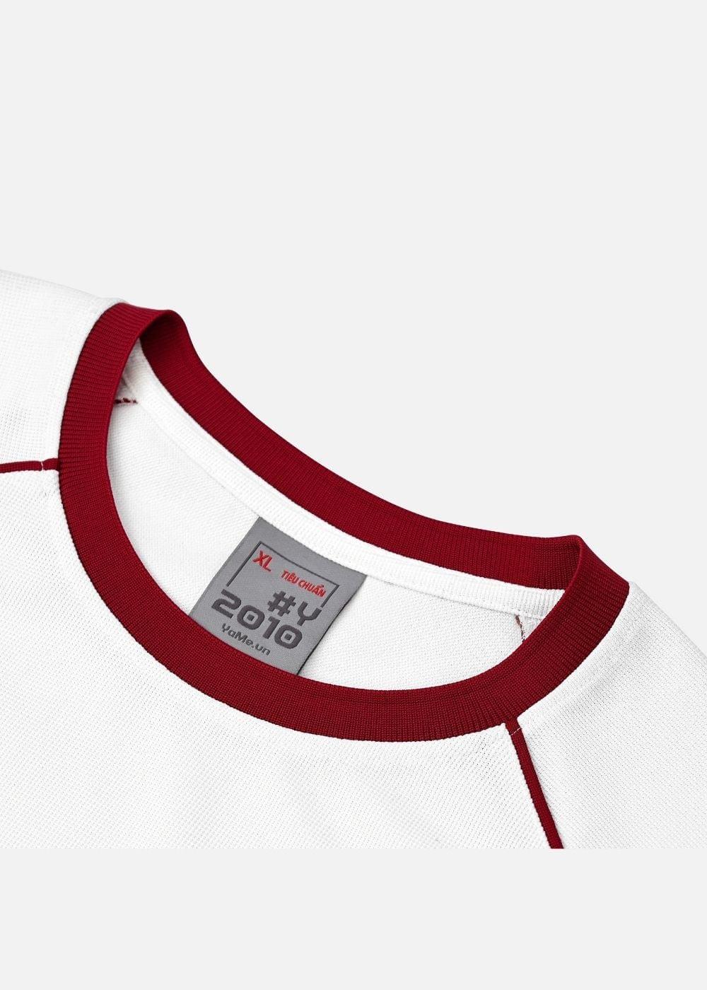 Áo Thun Waffle Line Art Co Giãn Seventy Seven 46 Trắng - YaMe.vn