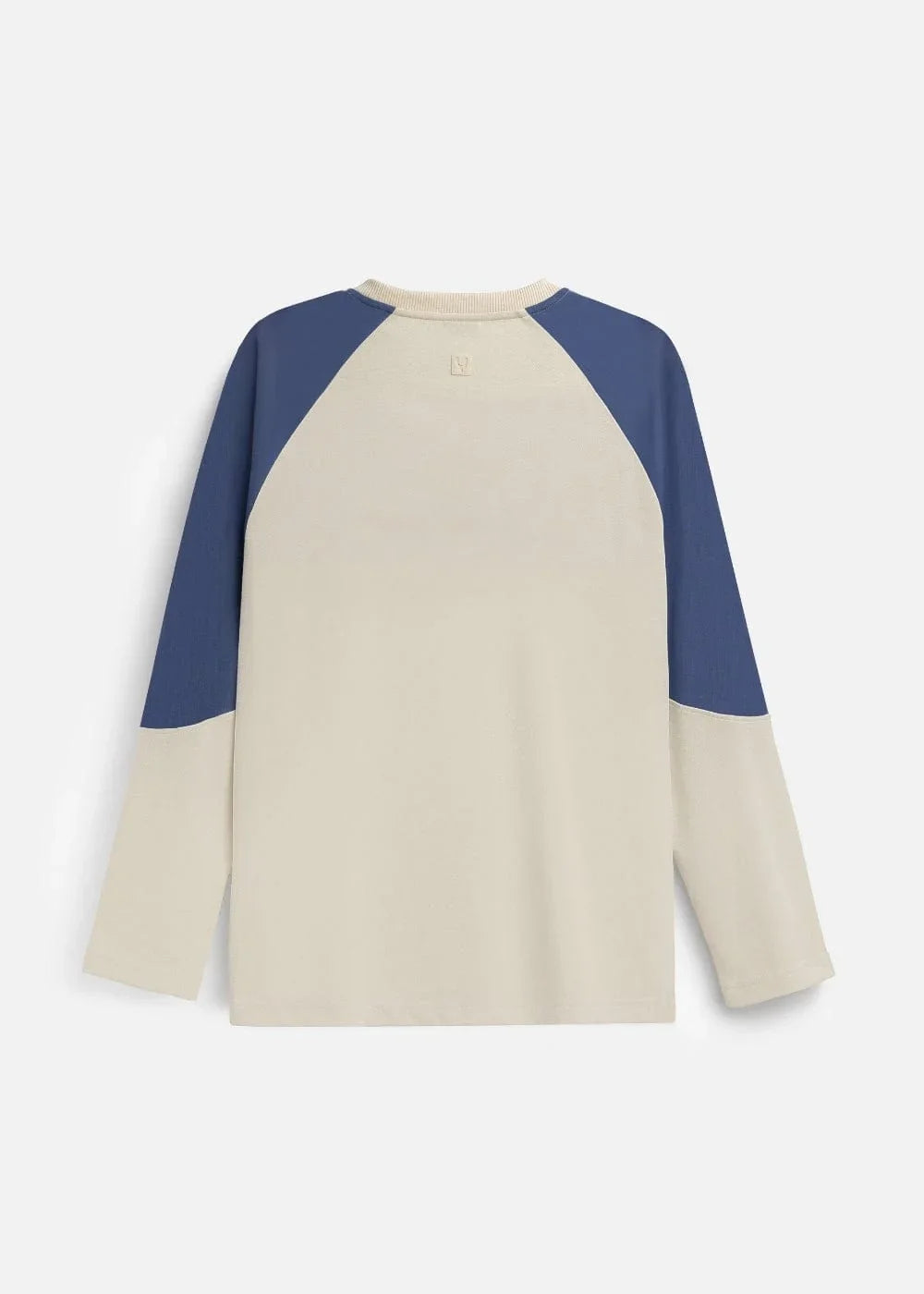 Áo Thun Tay Dài Phối Màu No Style M15 Be Xanh Dương - YaMe.vn