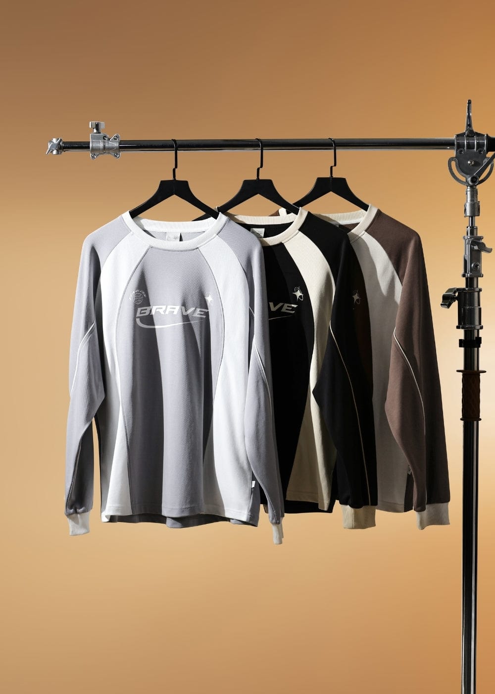 Áo Thun Tay Dài Áo Thun Tay Dài Phối Màu No Style M17 Đen