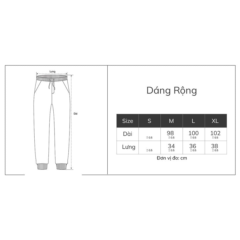Quần Jogger Cotton Co Giãn No Style M121 Xanh Đen