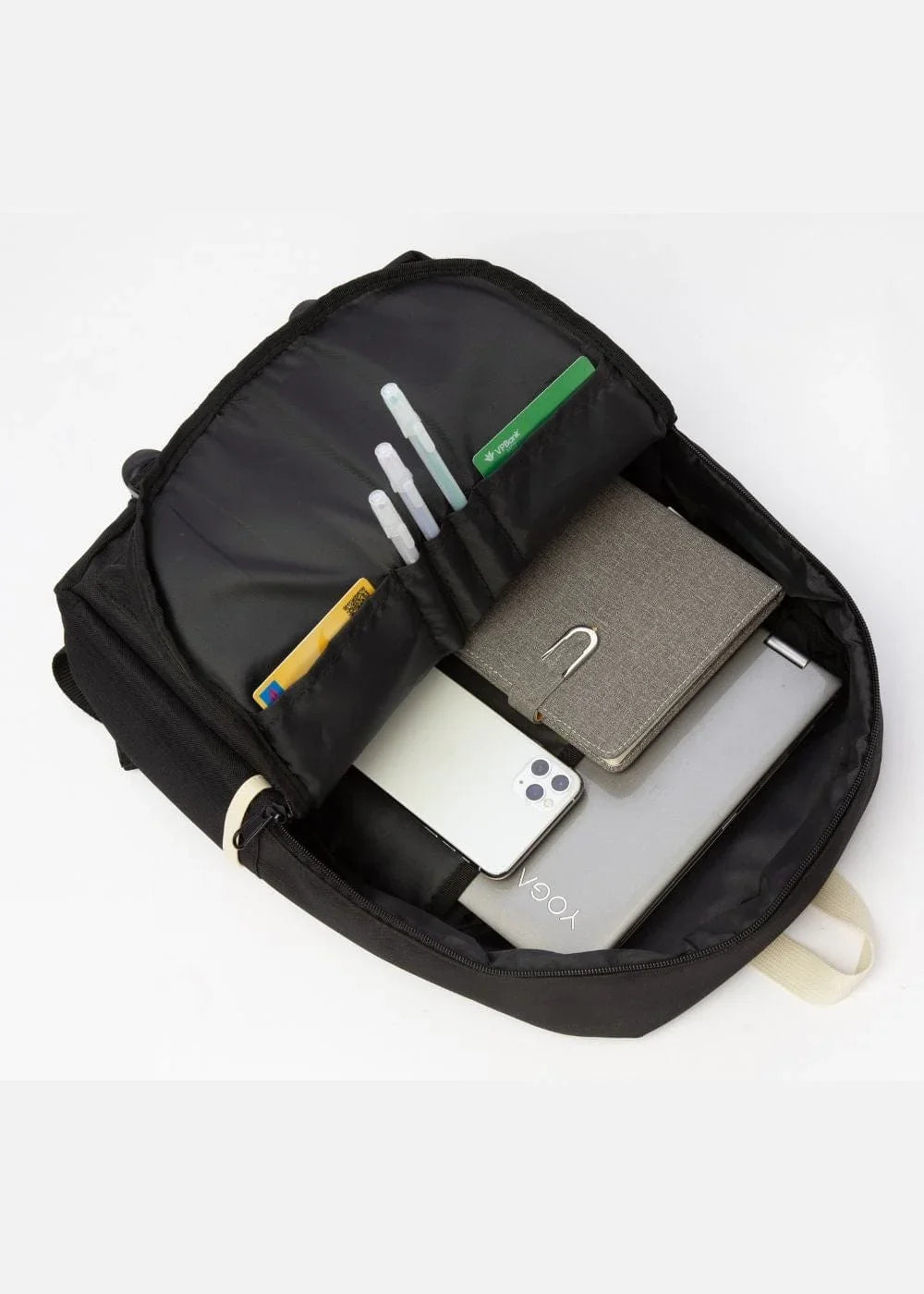 Balo Essential Nhiều Ngăn Khởi Nguyên 16 Đen - YaMe.vn