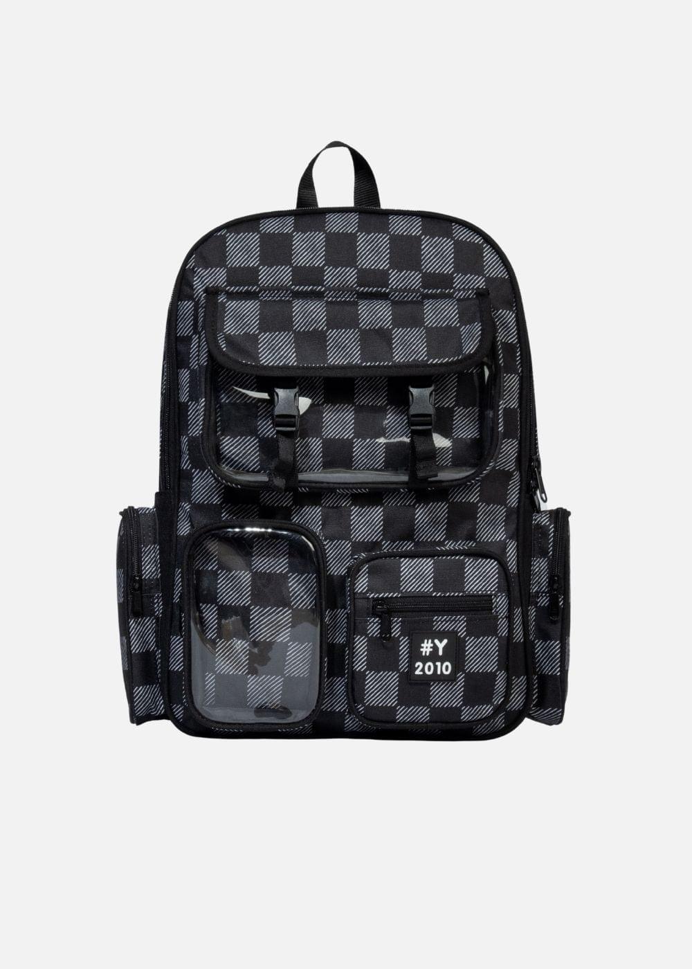 Balo Essential Kẻ Caro Nhiều Ngăn #Y2010 03 Đen - YaMe.vn