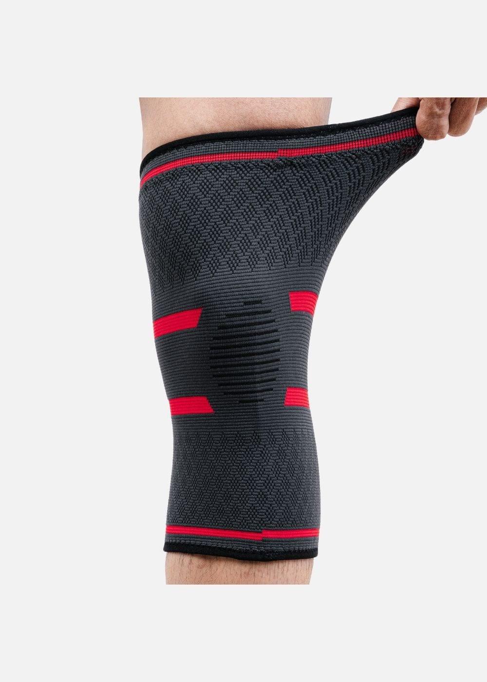 Bó Gối Thể Thao 3D Chống Trượt BG 87 Xám Đỏ - YaMe.vn