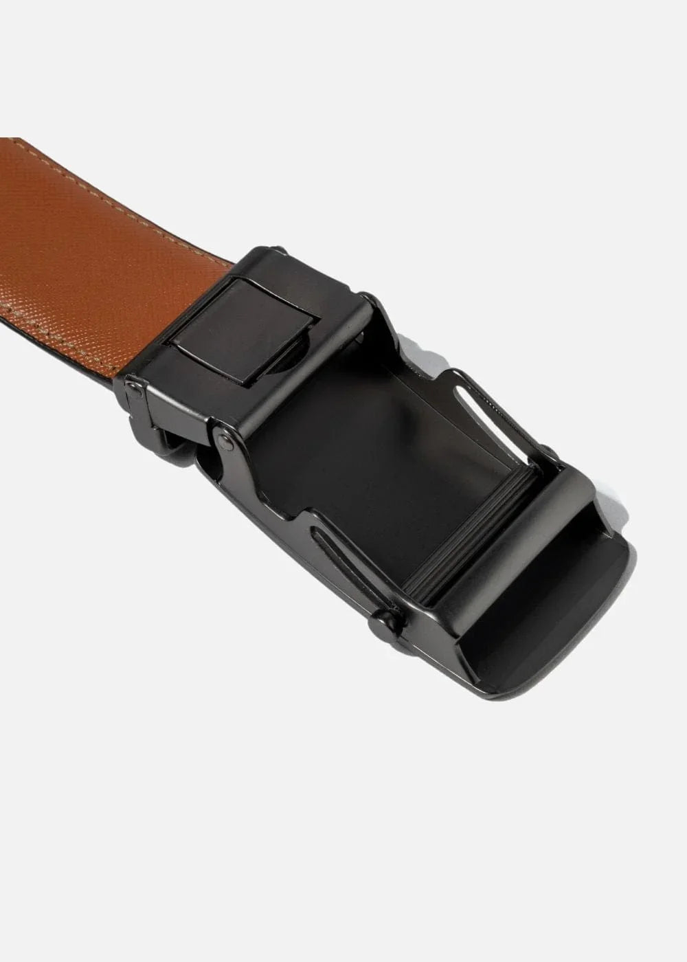 Dây Nịt Da Bò Khóa Tự Động #Y2010 D11 Đen Nâu - YaMe.vn