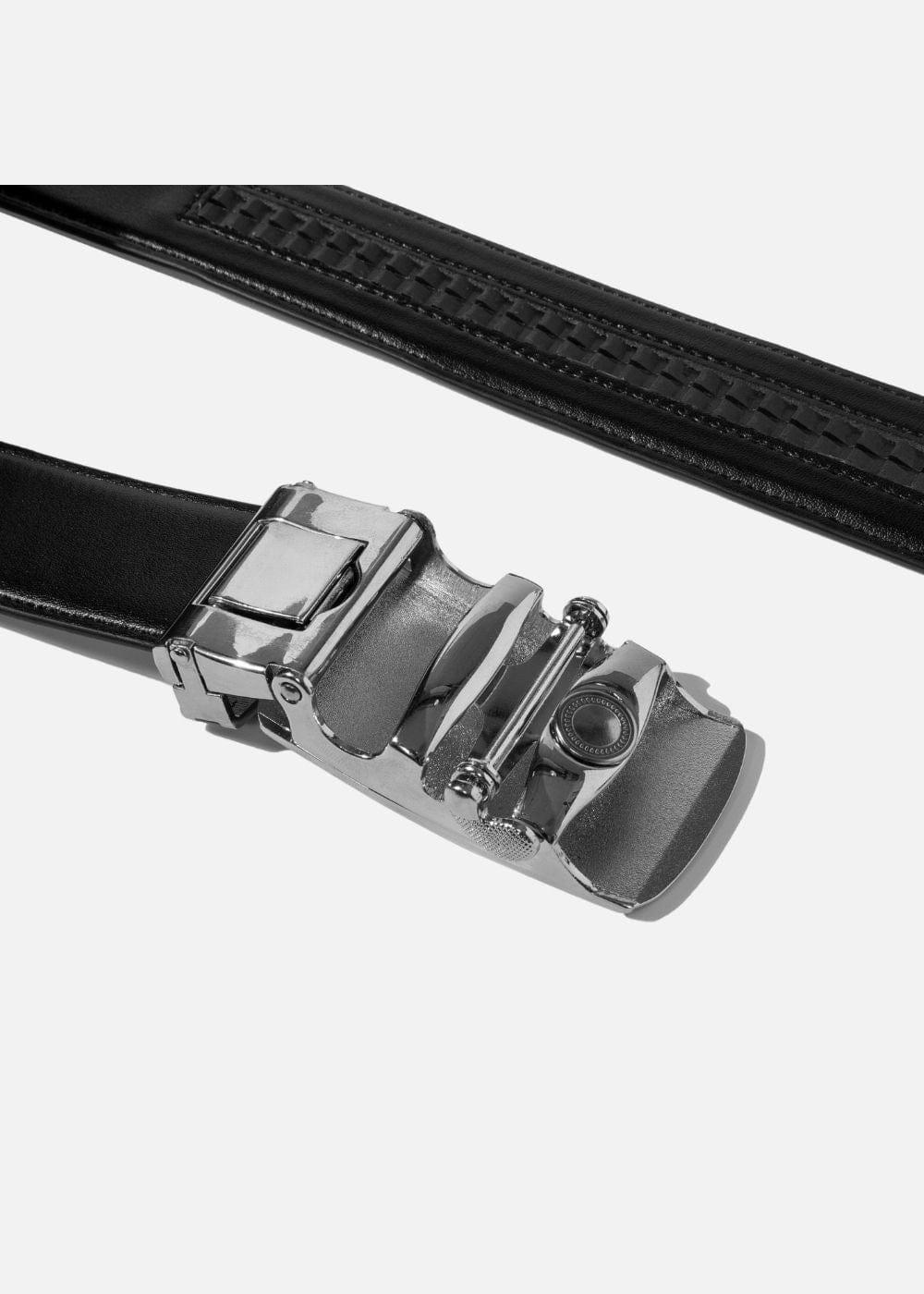 Dây Nịt Da Bò Khóa Tự Động #Y2010 D17 Đen - YaMe.vn