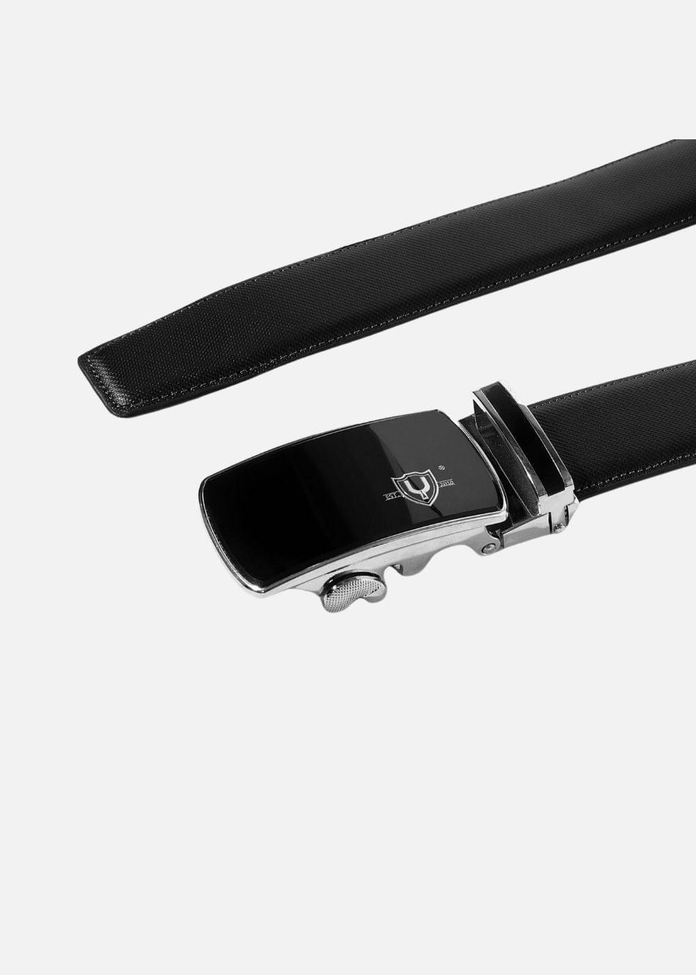 Dây Nịt Da Bò Khóa Tự Động #Y2010 D17 Đen - YaMe.vn