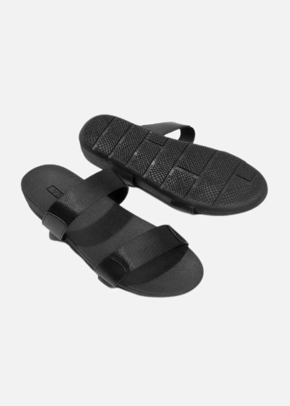 Dép Đế Thấp Two-strap Slides #Y2010 07 Đen - YaMe.vn