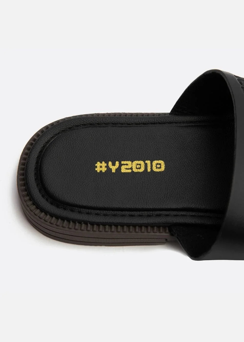 Dép Đế Thấp Two-strap Slides #Y2010 08 Đen - YaMe.vn