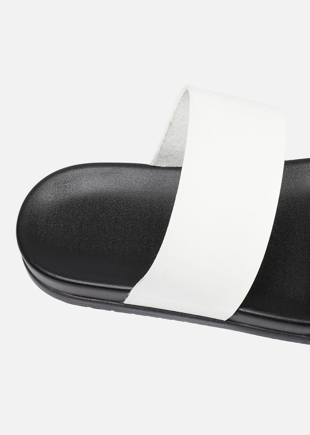 Dép Đế Thấp Two-strap Slides #Y2010 14 Trắng - YaMe.vn