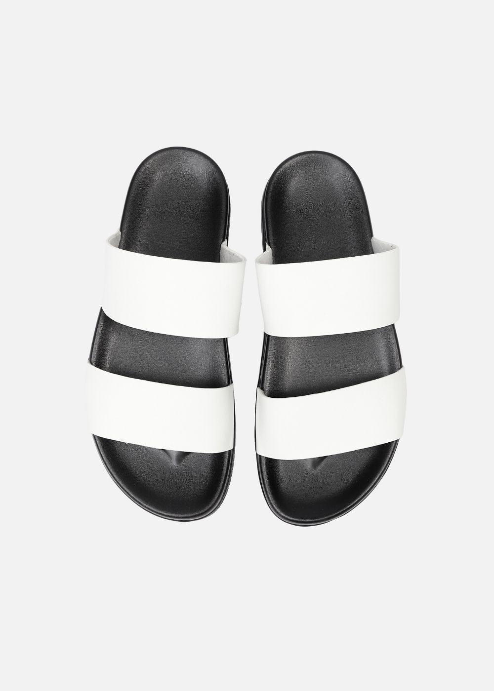 Dép Đế Thấp Two-strap Slides #Y2010 14 Trắng - YaMe.vn