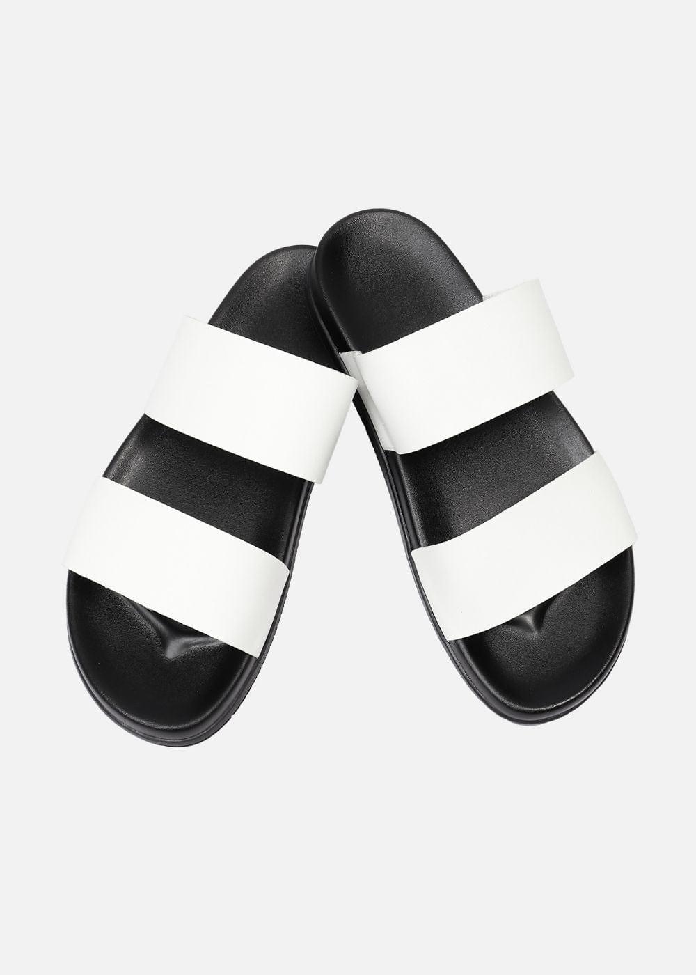 Dép Đế Thấp Two-strap Slides #Y2010 14 Trắng - YaMe.vn