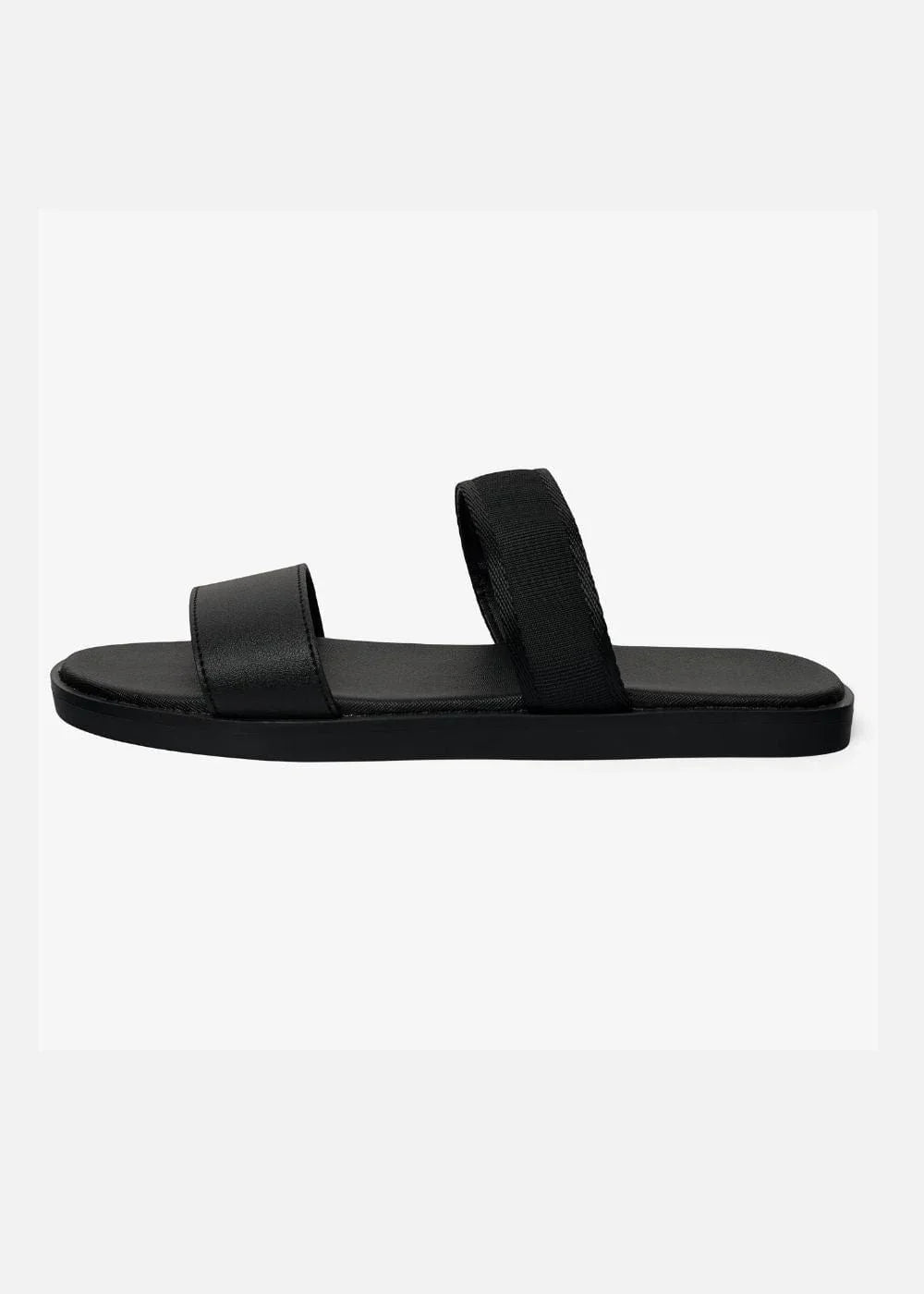 Dép Đế Thấp Two-strap Slides #Y2010 18 Đen - YaMe.vn