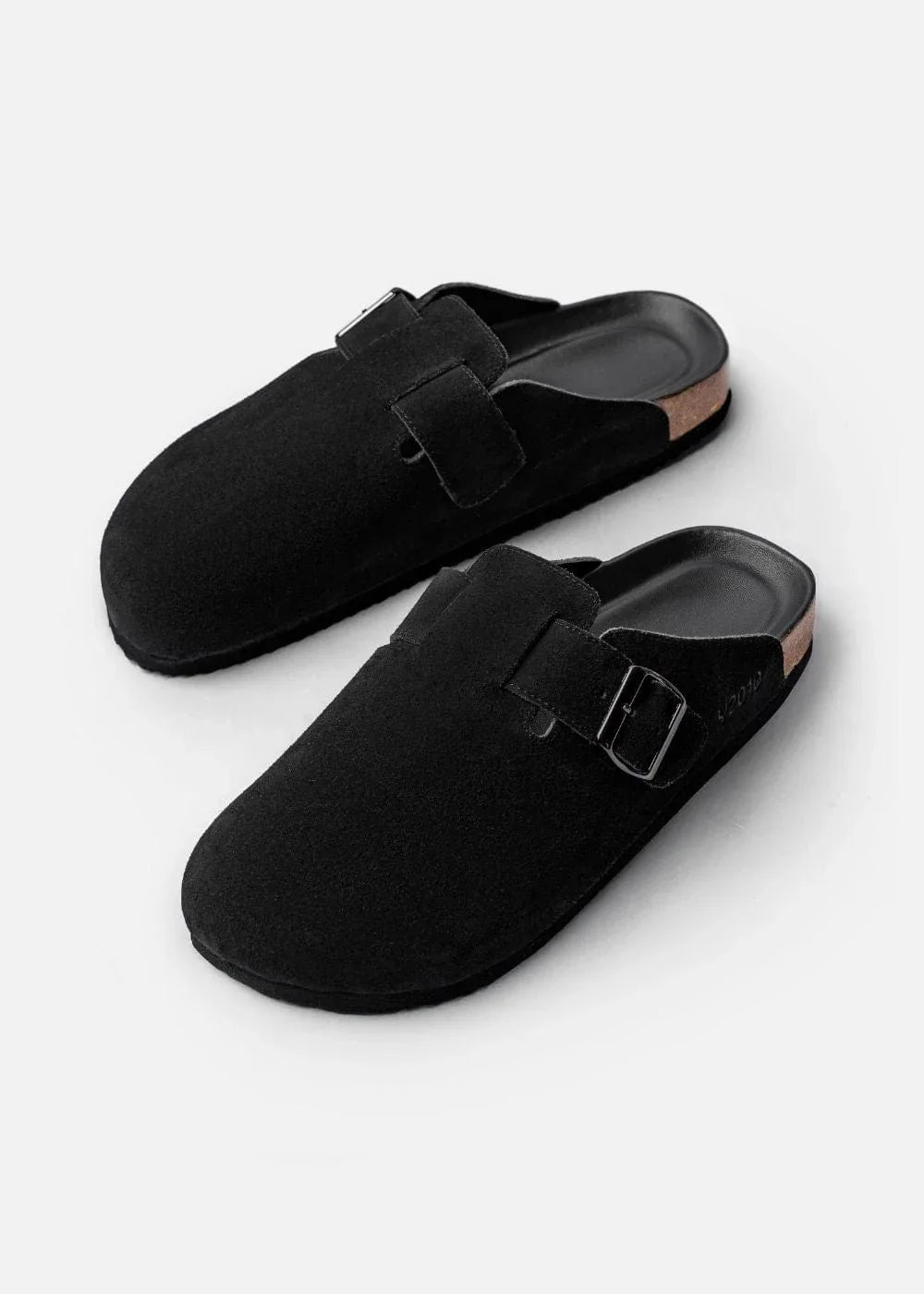 Dép Đế Trấu Mules Da Suede Mềm #Y2010 A001 Đen - YaMe.vn