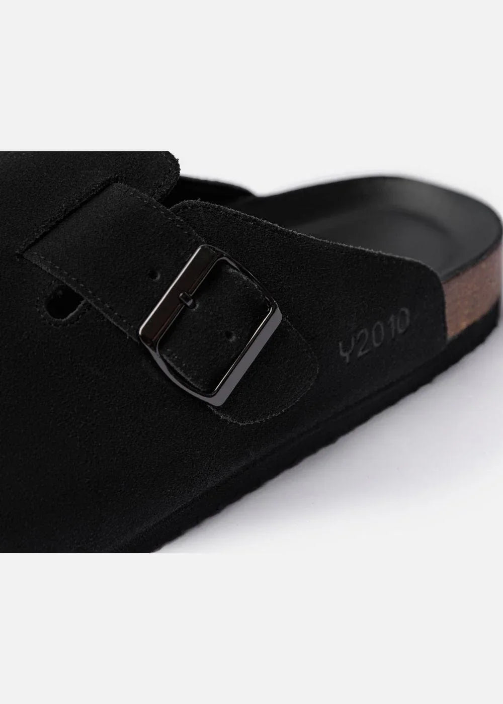 Dép Đế Trấu Mules Da Suede Mềm #Y2010 A001 Đen - YaMe.vn