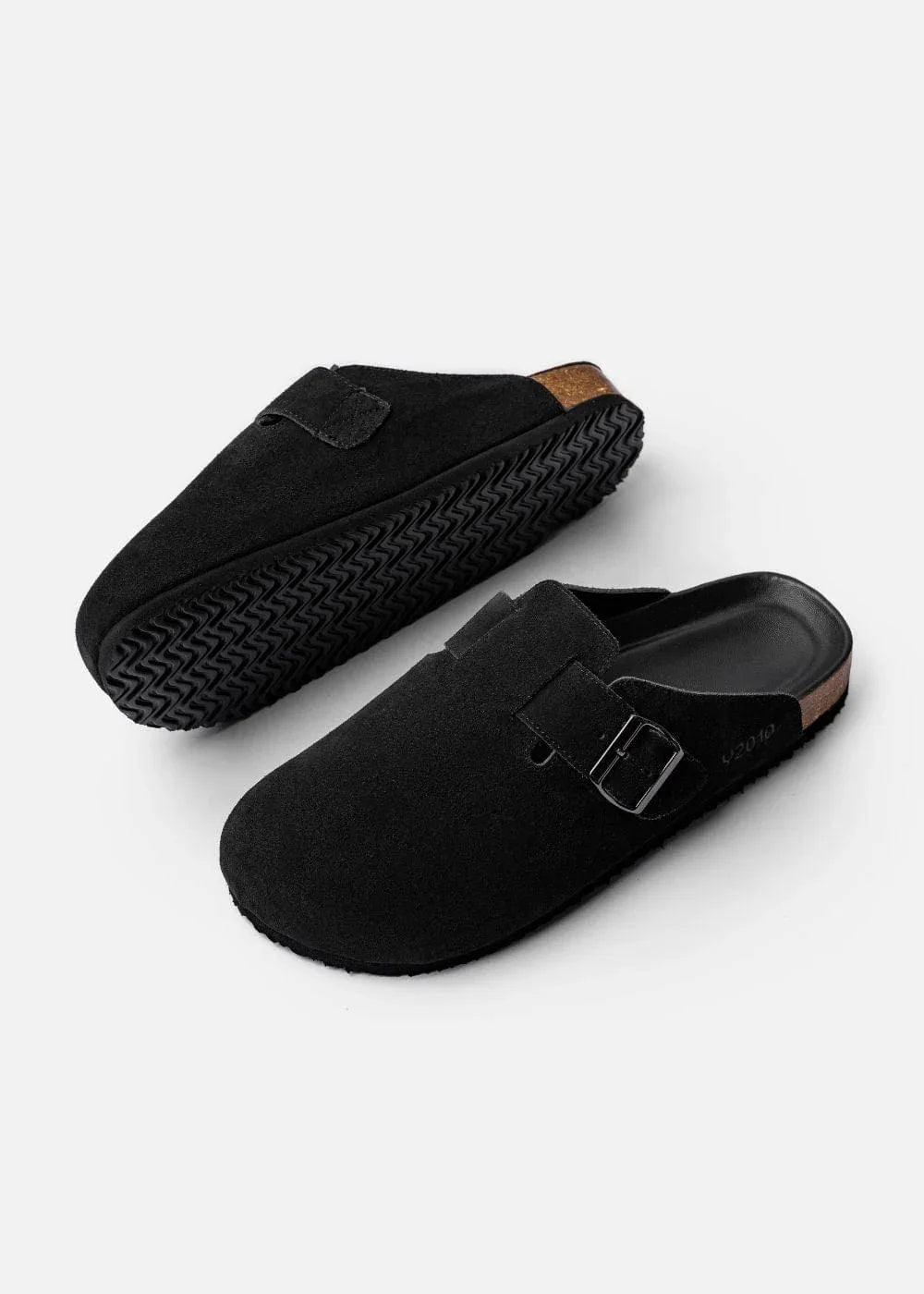 Dép Đế Trấu Mules Da Suede Mềm #Y2010 A001 Đen - YaMe.vn