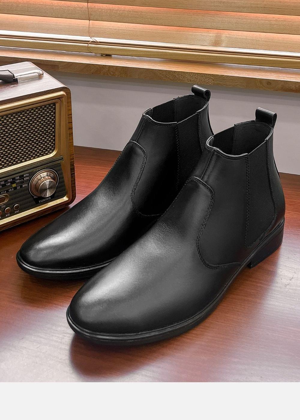 Giày Boots Real Leather 01 Đen - YaMe.vn