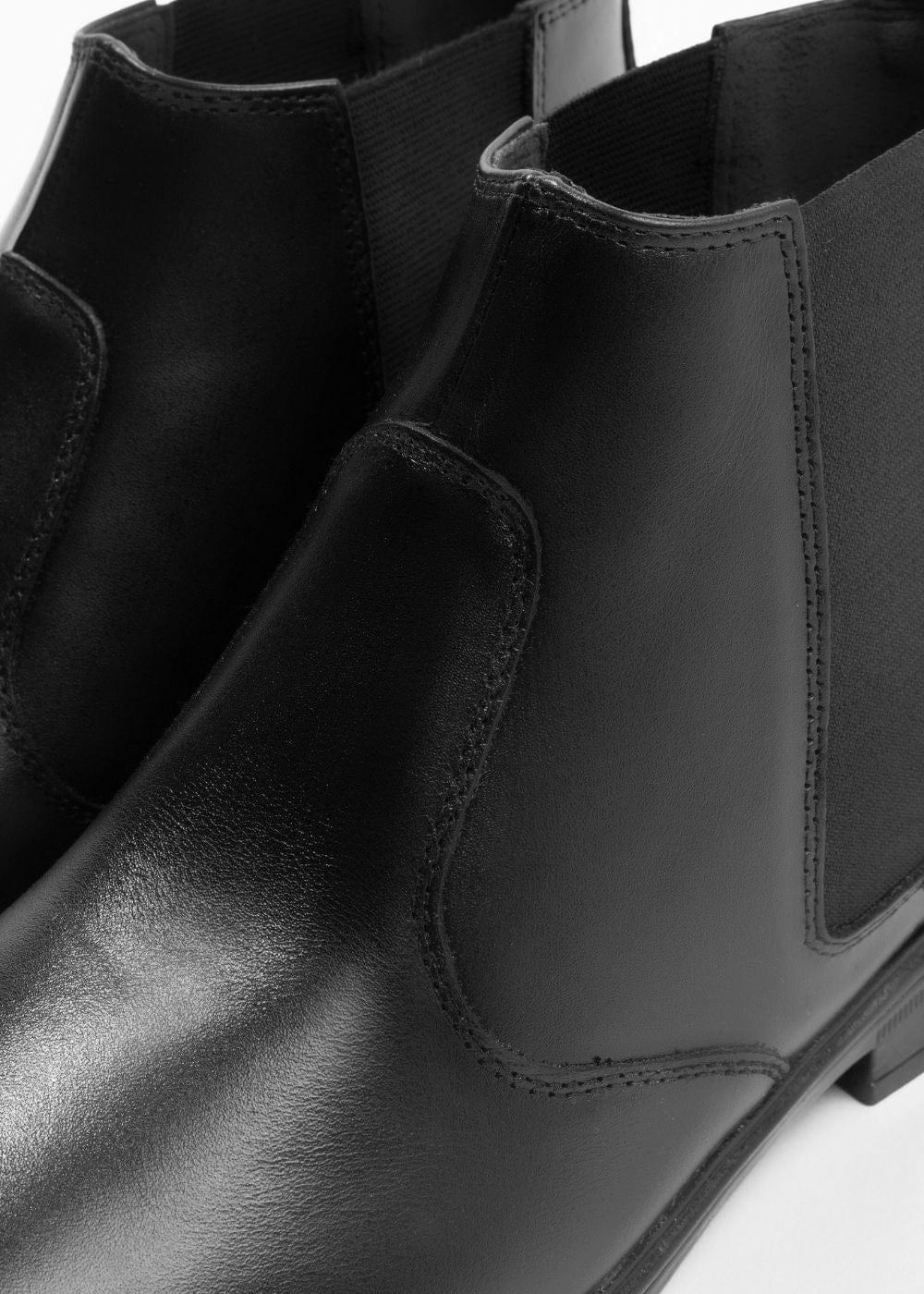 Giày Boots Real Leather 01 Đen - YaMe.vn