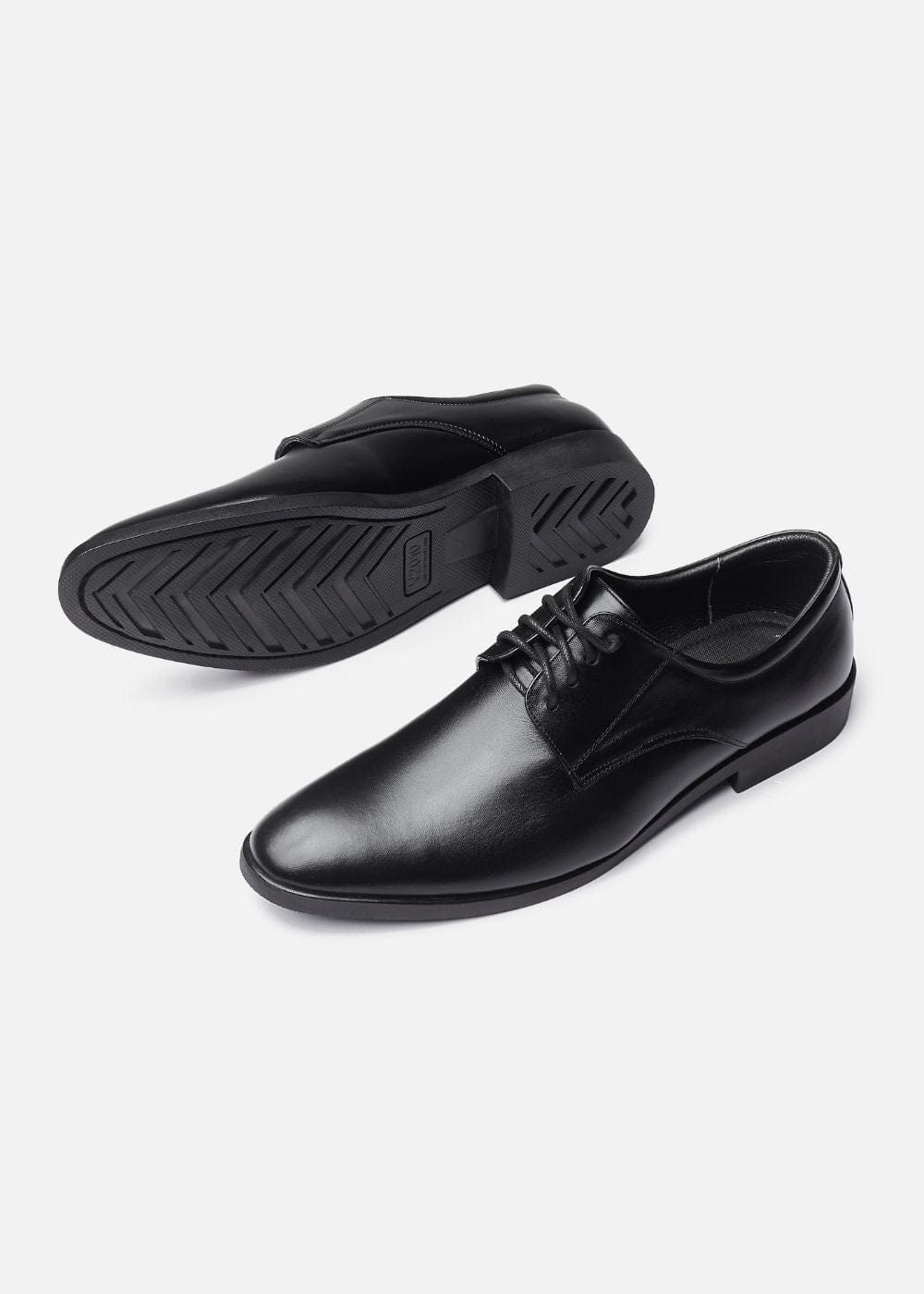 Giày Tây Cột Dây Da Thật Giày Real Leather 03 Đen