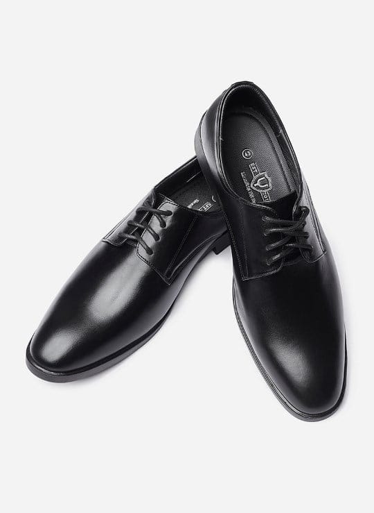 Giày Tây Cột Dây Da Thật Giày Real Leather 03 Đen