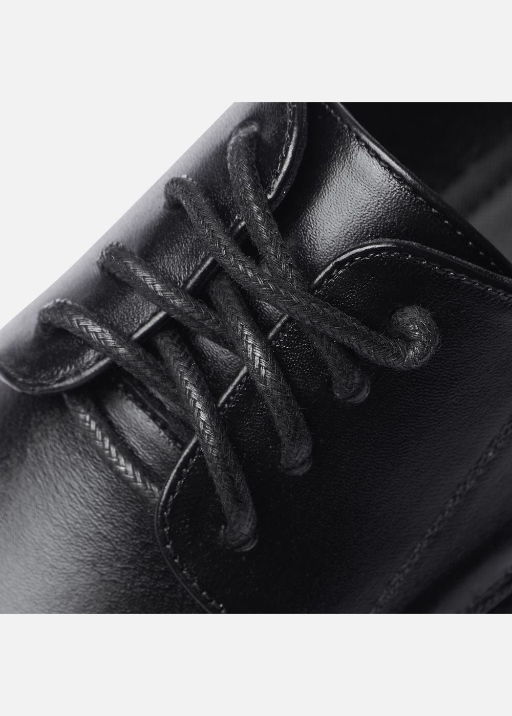 Giày Tây Cột Dây Da Thật Giày Real Leather 03 Đen