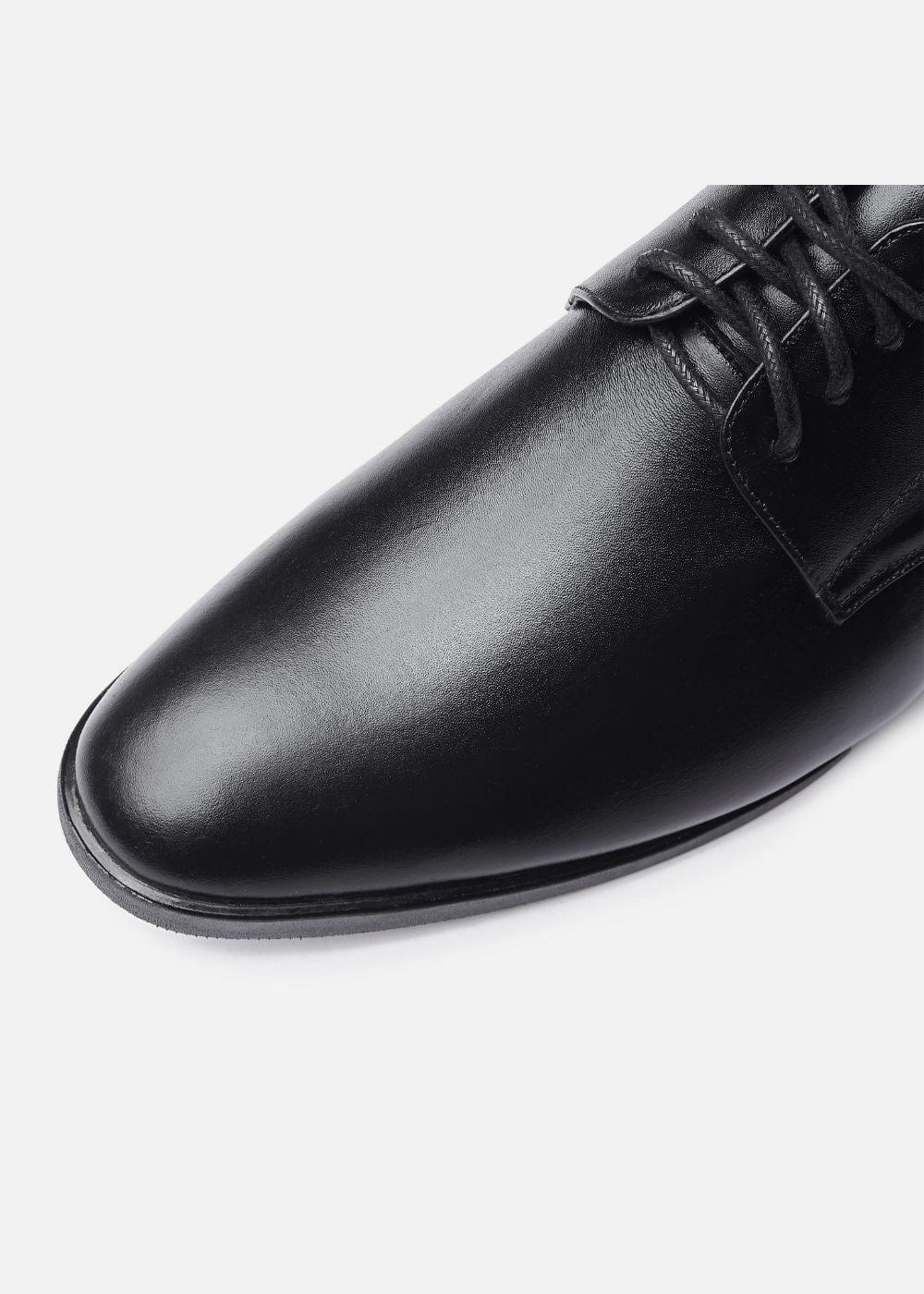 Giày Tây Oxford Real Leather 03 Đen - YaMe.vn