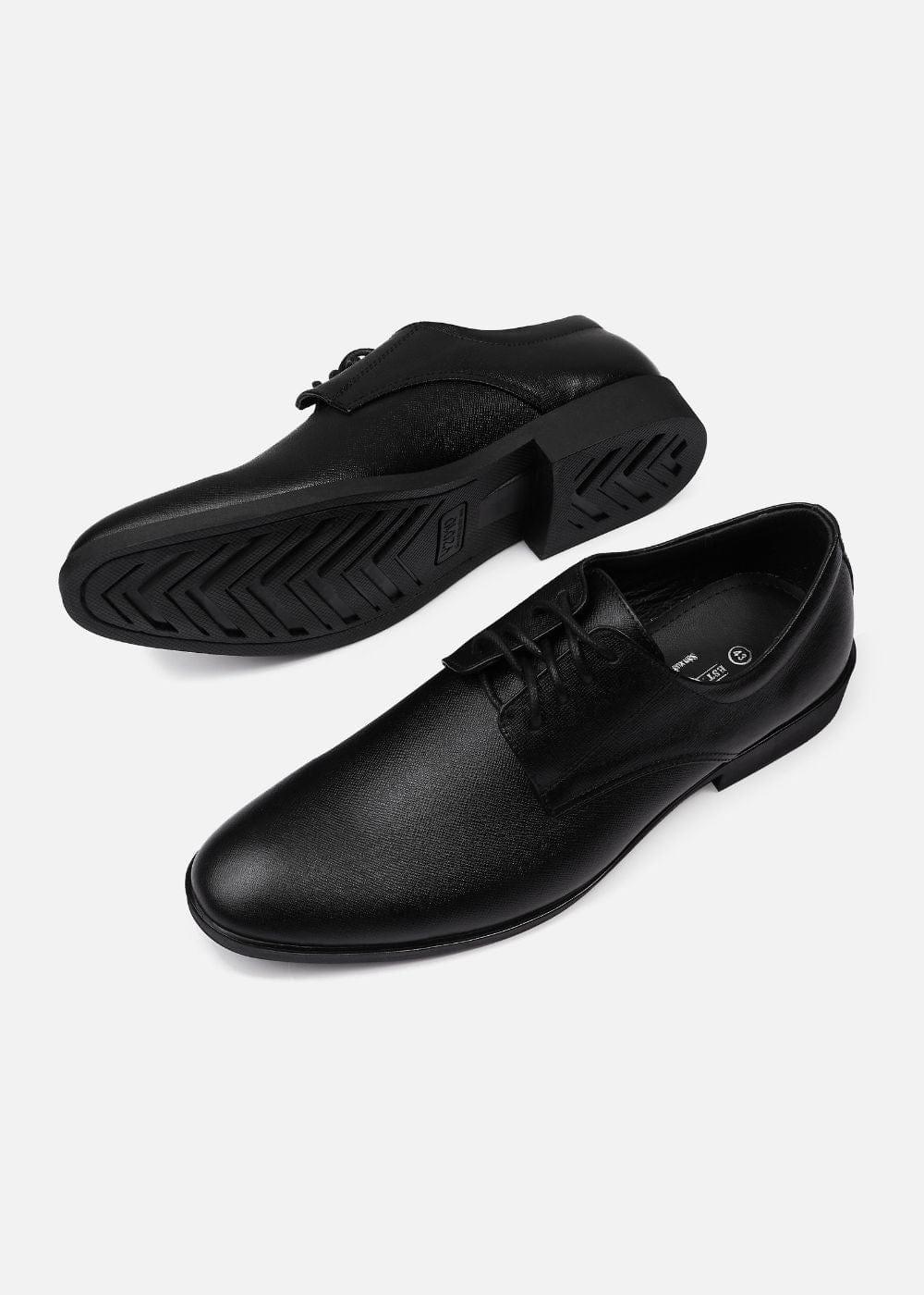 Giày Tây Oxford Real Leather 04 Đen - YaMe.vn