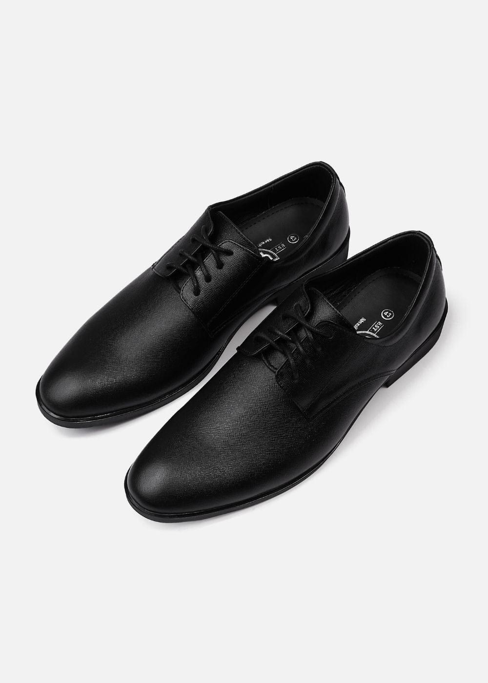 Giày Tây Oxford Real Leather 04 Đen - YaMe.vn