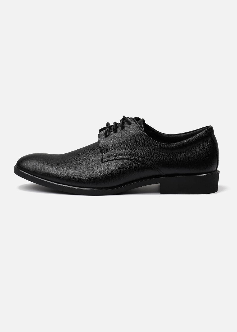 Giày Tây Cột Dây Da Thật Giày Real Leather 04 Đen