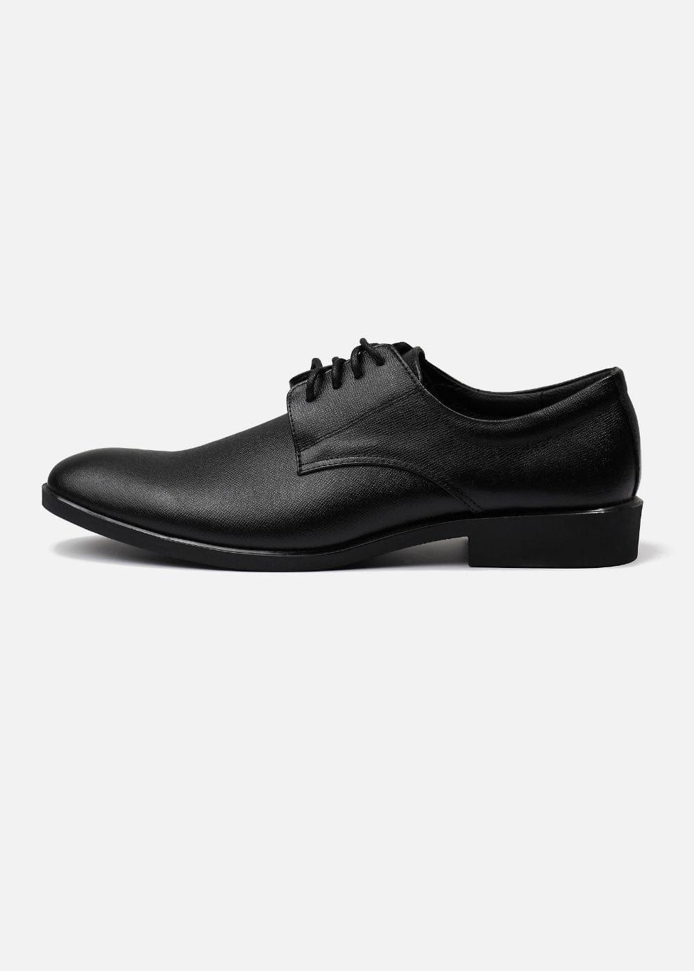 Giày Tây Oxford Real Leather 04 Đen - YaMe.vn