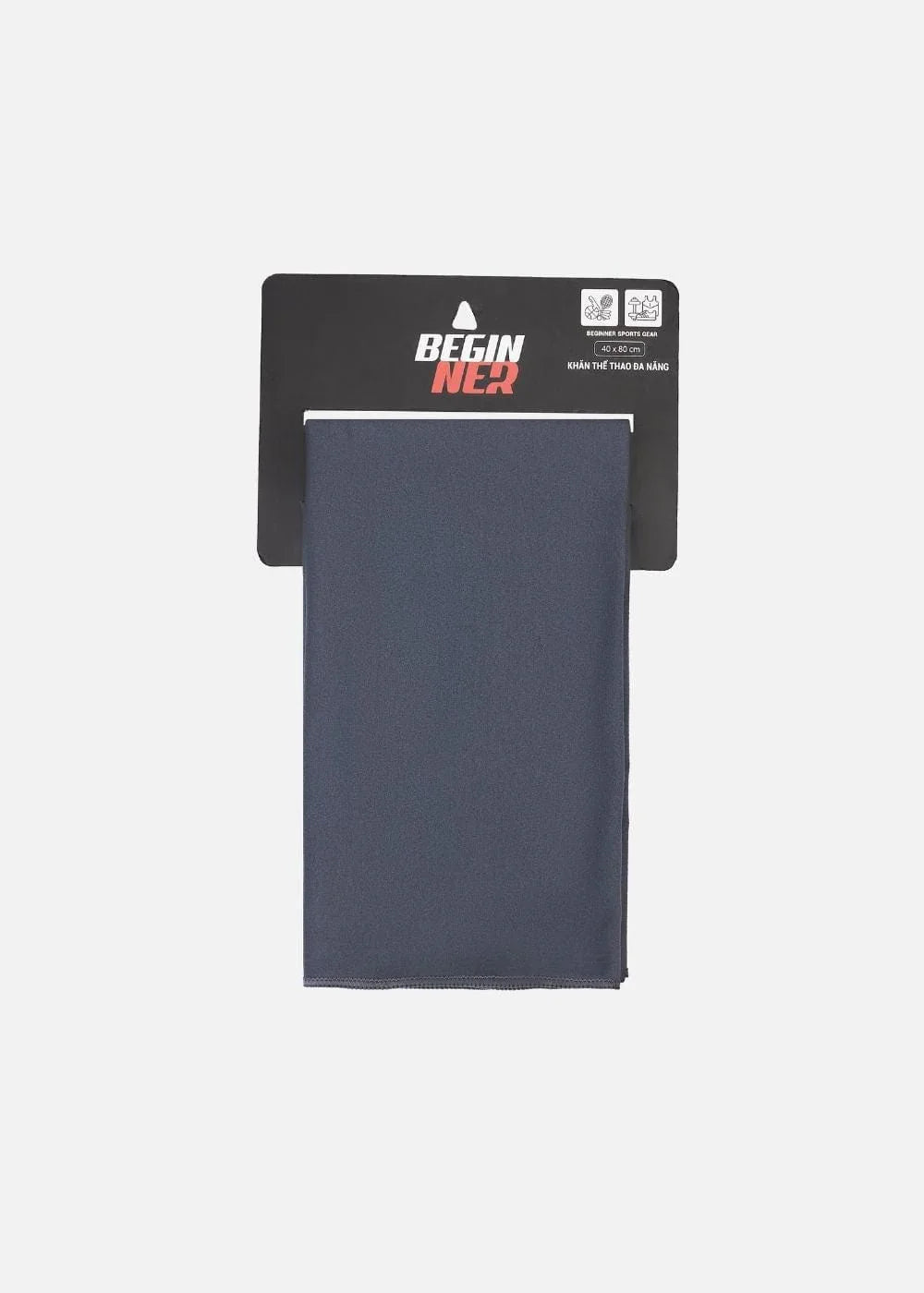 Khăn Thể Thao Microfiber Siêu Mềm Mỏng Nhẹ (40x80) BG 11 Xám Đậm - YaMe.vn