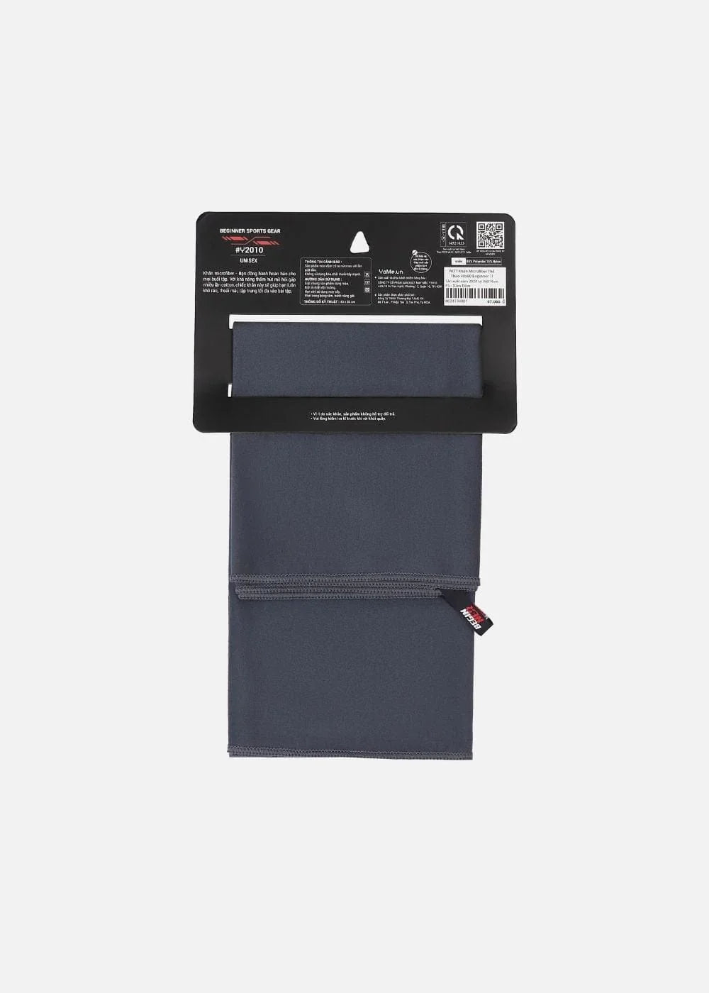 Khăn Thể Thao Microfiber Siêu Mềm Mỏng Nhẹ (40x80) BG 11 Xám Đậm - YaMe.vn