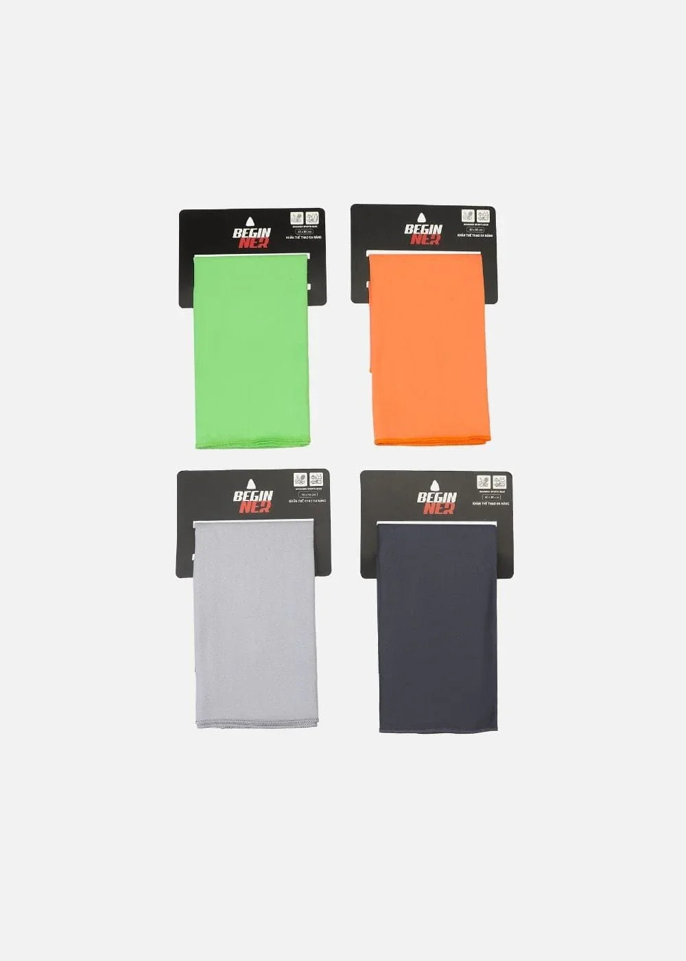 Khăn Thể Thao Microfiber Siêu Mềm Mỏng Nhẹ (40x80) BG 11 Xám Đậm - YaMe.vn