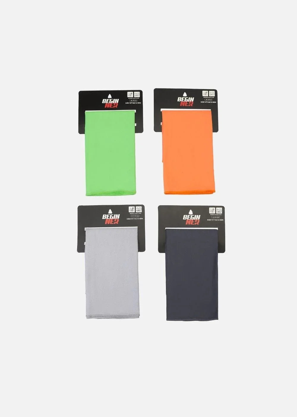 Khăn Thể Thao Microfiber Siêu Mềm Mỏng Nhẹ (40x80) BG 11 Xám - YaMe.vn