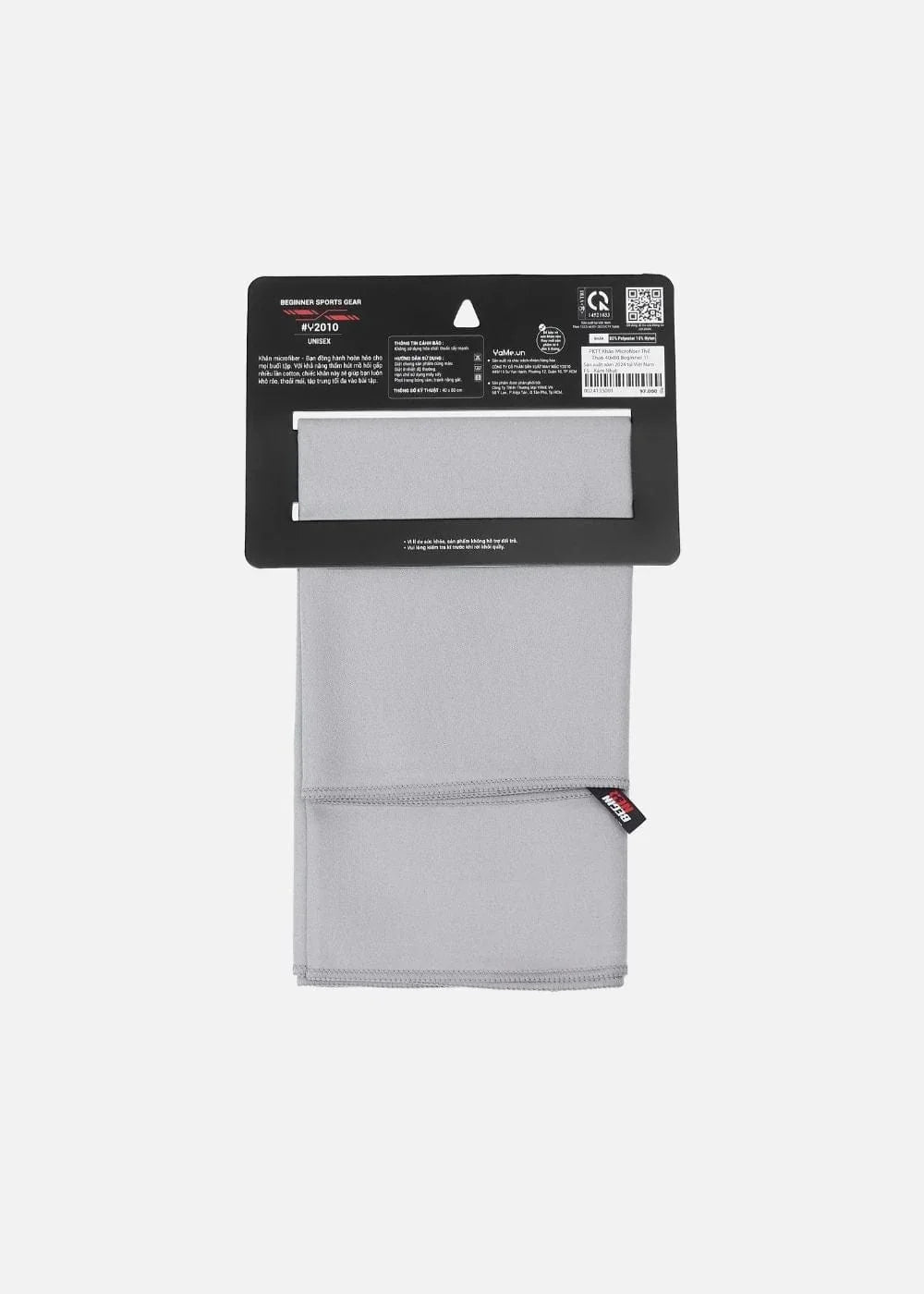 Khăn Thể Thao Microfiber Siêu Mềm Mỏng Nhẹ (40x80) BG 11 Xám - YaMe.vn