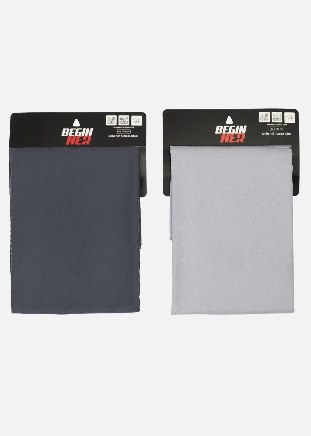 Khăn Thể Thao Microfiber Siêu Mềm Mỏng Nhẹ (80x130) BG 12 Xám - YaMe.vn