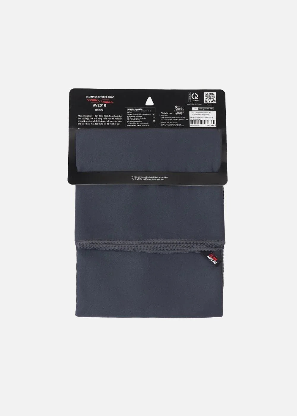 Khăn Thể Thao Microfiber Siêu Mềm Mỏng Nhẹ (80x130) BG 12 Xám Đậm - YaMe.vn
