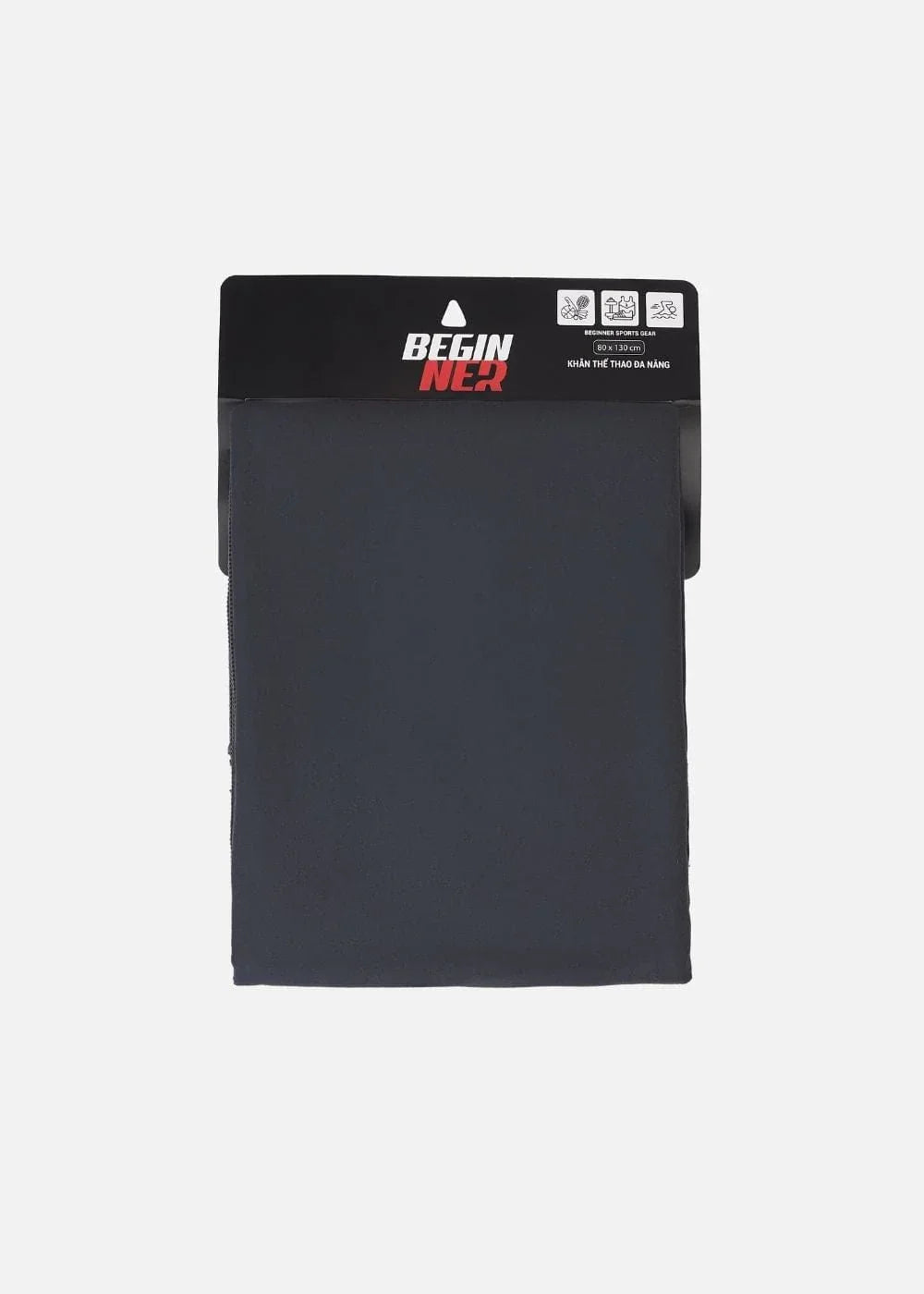 Khăn Thể Thao Microfiber Siêu Mềm Mỏng Nhẹ (80x130) BG 12 Xám Đậm - YaMe.vn