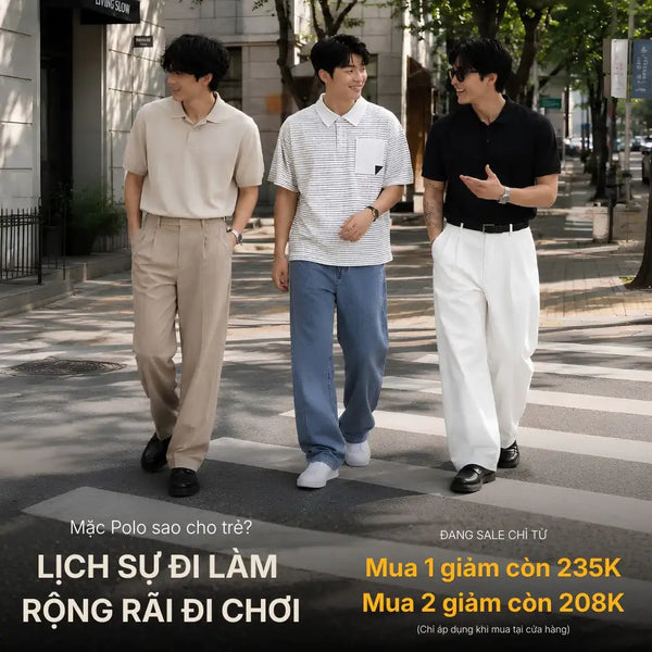 Áo polo trẻ trung mặc hè