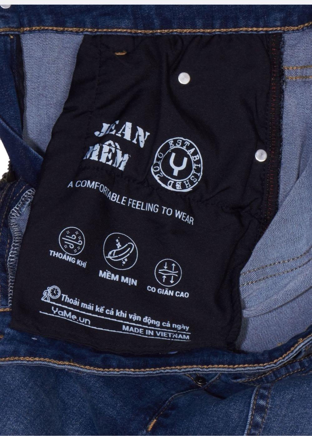Quần Jeans Slim Fit Mềm Mịn Mát The Original 02 Xanh Dương Tối - YaMe.vn