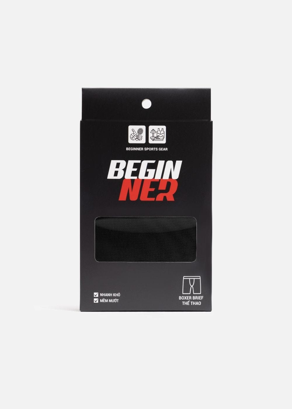 Quần Lót Boxer Dài Quần Lót Boxer Brief Dài Beginner Boxer Brief 13 Đen